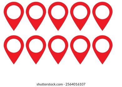 Location Map Pin Icons Isolated Vector Illustration