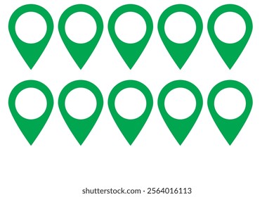 Location Map Pin Icons Isolated Vector Illustration