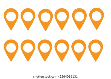 Location Map Pin Icons Isolated Vector Illustration