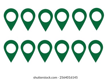Location Map Pin Icons Isolated Vector Illustration