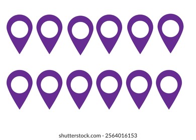 Location Map Pin Icons Isolated Vector Illustration