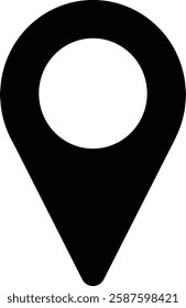 Location or map pin icons. Map marker icon. Map location symbol isolated on white background