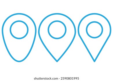 Location map pin icons set. Pinpoint. Location pin icon. Map pin place marker. Navigation marker. Location pointer set. Map marker icon vector illustration