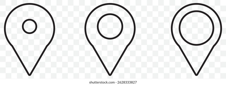 Conjunto de ícones de pin do mapa de localização. Coleção de marcadores de mapa moderna. Ponto de extremidade. Ícone de pin de local. Marcador de lugar do pino do mapa. Ícone do ponteiro do marcador do mapa. Símbolo de localização GPS. Vetor de estilo plano. destination. EPS 10.