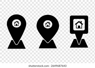 Conjunto de iconos de pin de mapa de Locación. Moderna colección de marcador de mapa. Puntual. Icono de pin de Locación.  Símbolo de ubicación GPS. eps 10