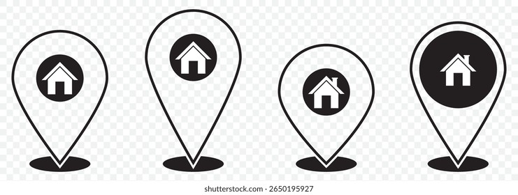 Location map pin icons set. Modern map marker collection. Pinpoint. Location pin icon. Map pin place marker. Map marker pointer icon. GPS location symbol. Flat style vector. destination. EPS 10.