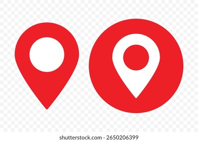 Location map pin icons set. GPS, Destination Symbol. map navigation pointer pin. Map marker pointer icon. Address position marker. Vector Illustration.