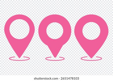 Conjunto de ícones de pin do mapa de localização. Coleção de marcadores de mapa moderna. Ponto de extremidade. Ícone de pin de local. Marcador de lugar do pino do mapa. Ícone do ponteiro do marcador do mapa. Símbolo de localização GPS. Vetor. destination. icon de estilo plano.