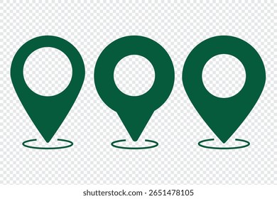Conjunto de ícones de pin do mapa de localização. Coleção de marcadores de mapa moderna. Ponto de extremidade. Ícone de pin de local. Marcador de lugar do pino do mapa. Ícone do ponteiro do marcador do mapa. Símbolo de localização GPS. Vetor. destination. icon de estilo plano.