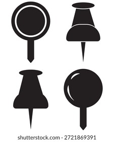 Conjunto de iconos de pin de mapa de Locación. Moderna colección de marcador de mapa. Puntual. Icono de pin de Locación. Marcador de lugar de pin de mapa. Icono de puntero de marcador de mapa. Símbolo de ubicación GPS. Vector de estilo plano