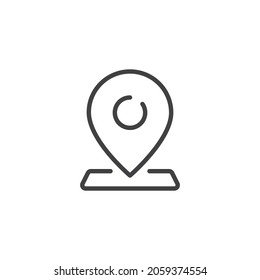 Location, map pin line icon. linear style sign for mobile concept and web design. gps marker outline vector icon. Symbol, logo illustration. Vector graphics
