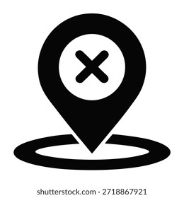 Location Map Pin Marker, GPS Navigation Pointer and Travel Destination Icon