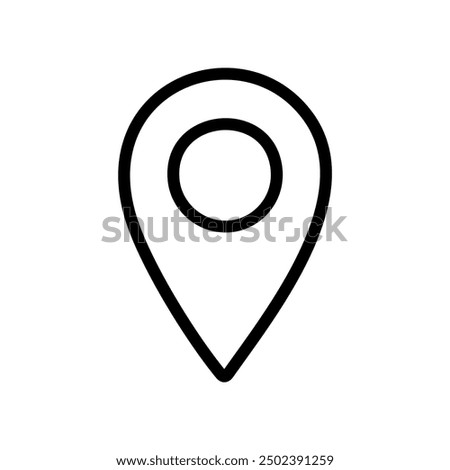 location map pin marker outline icon