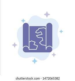 Location, Map, Pin, Point Blue Icon on Abstract Cloud Background
