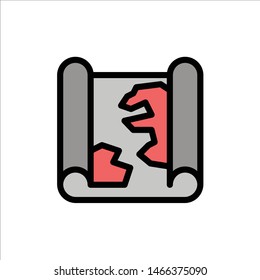 Location, Map, Pin, Point  Flat Color Icon. Vector icon banner Template. Vector Icon Template background