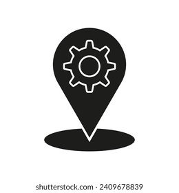 Location map pin setting icon. Vector illustration. EPS 10.