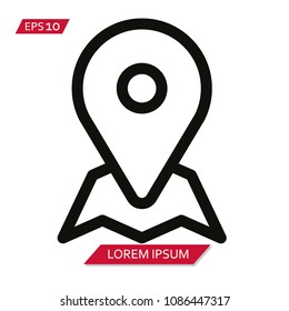 Location map pin vector icon
