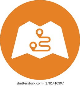 Location, map, place icon / orange color