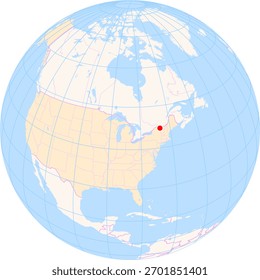 Location Map of Plattsburgh Int. Airport (Plattsburgh, United States). IATA-code: PBG. No labels at all.