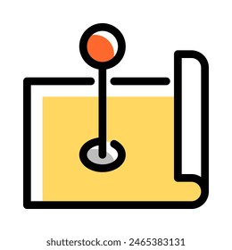Location map point icon vector illustration in colored outline