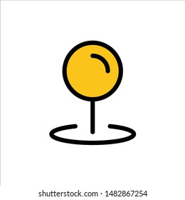 Location, Map, Pointer  Flat Color Icon. Vector icon banner Template