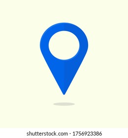 Location map pointer icon GPS positioning symbol.Glossy map isolated on a background