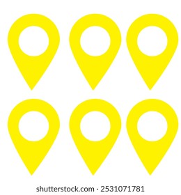 location map pointer icon, place pin marker sign - red gps map pointers in flat style, destination symbols. location pin line icon, Navigation sign