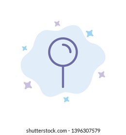 Location, Map, Pointer, Pin Blue Icon on Abstract Cloud Background