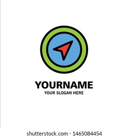 Location, Map, Pointer, Pin Business Logo Template. Flat Color. Vector Icon Template background