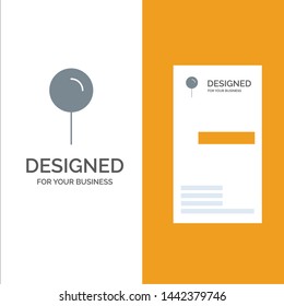 Location, Map, Pointer, Pin Grey Logo Design and Business Card Template