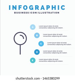Location, Map, Pointer, Pin Line icon with 5 steps presentation infographics Background. Vector Icon Template background