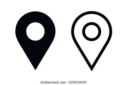 Location map position pin icon