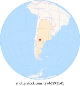 Location Map of Presidente Peron Int. Airport (Neuquen, Neuquen, Argentina). IATA-code: NQN. No labels at all.