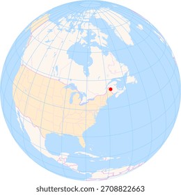 Mapa de localização de Presque Isle Int. Aeroporto (Presque Isle, Maine, Estados Unidos). Código IATA: PQI. Sem rótulos.
