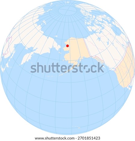 Location Map of Ralph Wien Memorial Airport (Kotzebue, United States). IATA-code: OTZ. No labels at all.