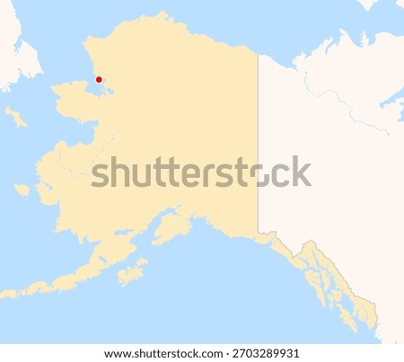 Location Map of Ralph Wien Memorial Airport (Kotzebue, Alaska, USA). IATA-code: OTZ. No labels at all.