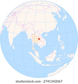 Location Map of Roi Et Airport (Roi Et, Roi Et, Thailand). IATA-code: ROI. No labels at all.