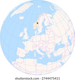 Location Map of Roros Airport (Roros, Sor-Trondelag, Norway). IATA-code: RRS. No labels at all.