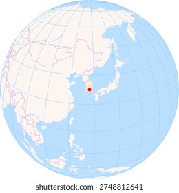 Location Map of Sacheon Air Base - Airport (Sacheon, South Gyeongsang, South Korea). IATA-code: HIN. No labels at all.