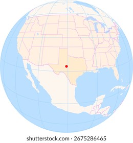 Location Map of San Angelo (Texas) in the United States