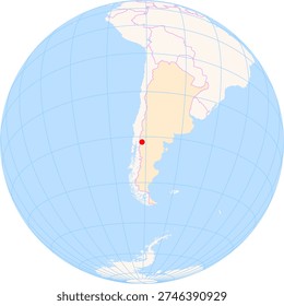 Location Map of San Carlos De Bariloche Airport (San Carlos De Bariloche, Rio Negro, Argentina). IATA-code: BRC. No labels at all.