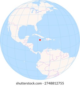 Location Map of Sangster Int. Airport (Montego Bay, Saint James, Jamaica). IATA-code: MBJ. No labels at all.