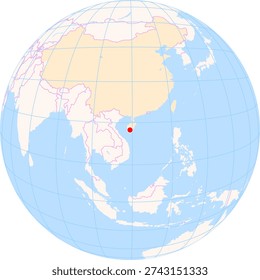 Location Map of Sanya Phoenix Int. Airport (Sanya, Hainan, China). IATA-code: SYX. No labels at all.