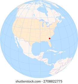 Location Map of Savannah - Hilton Head Int. Airport (Savannah, Georgia, United States). IATA-code: SAV. No labels at all.
