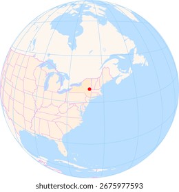 Mapa de Localização de Schenectady (New York) nos Estados Unidos