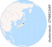 Location Map of Sendai Airport (Sendai, Miyagi, Japan). IATA-code: SDJ. No labels at all.
