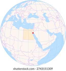 Location Map of Sharm El Sheikh Int. Airport (Sharm El Sheikh, Janub Sina', Egypt). IATA-code: SSH. No labels at all.