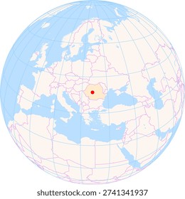Location Map of Sibiu Int. Airport (Sibiu, Sibiu, Romania). IATA-code: SBZ. No labels at all.
