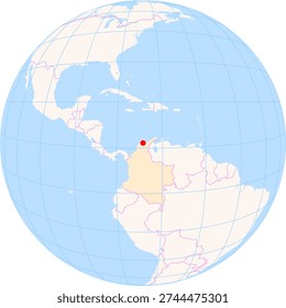 Location Map of Simon Bolivar Int. Airport (Santa Marta, Magdalena, Colombia). IATA-code: SMR. No labels at all.