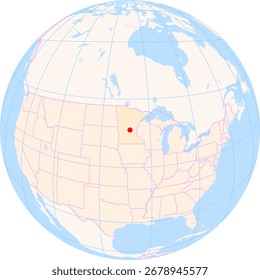 Location Map of St. Cloud (Minnesota) in the United States